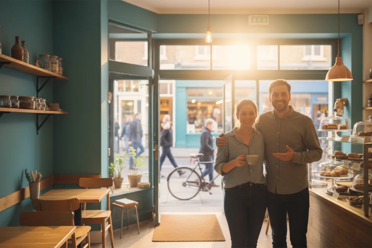 Portland small business owners in their bakery